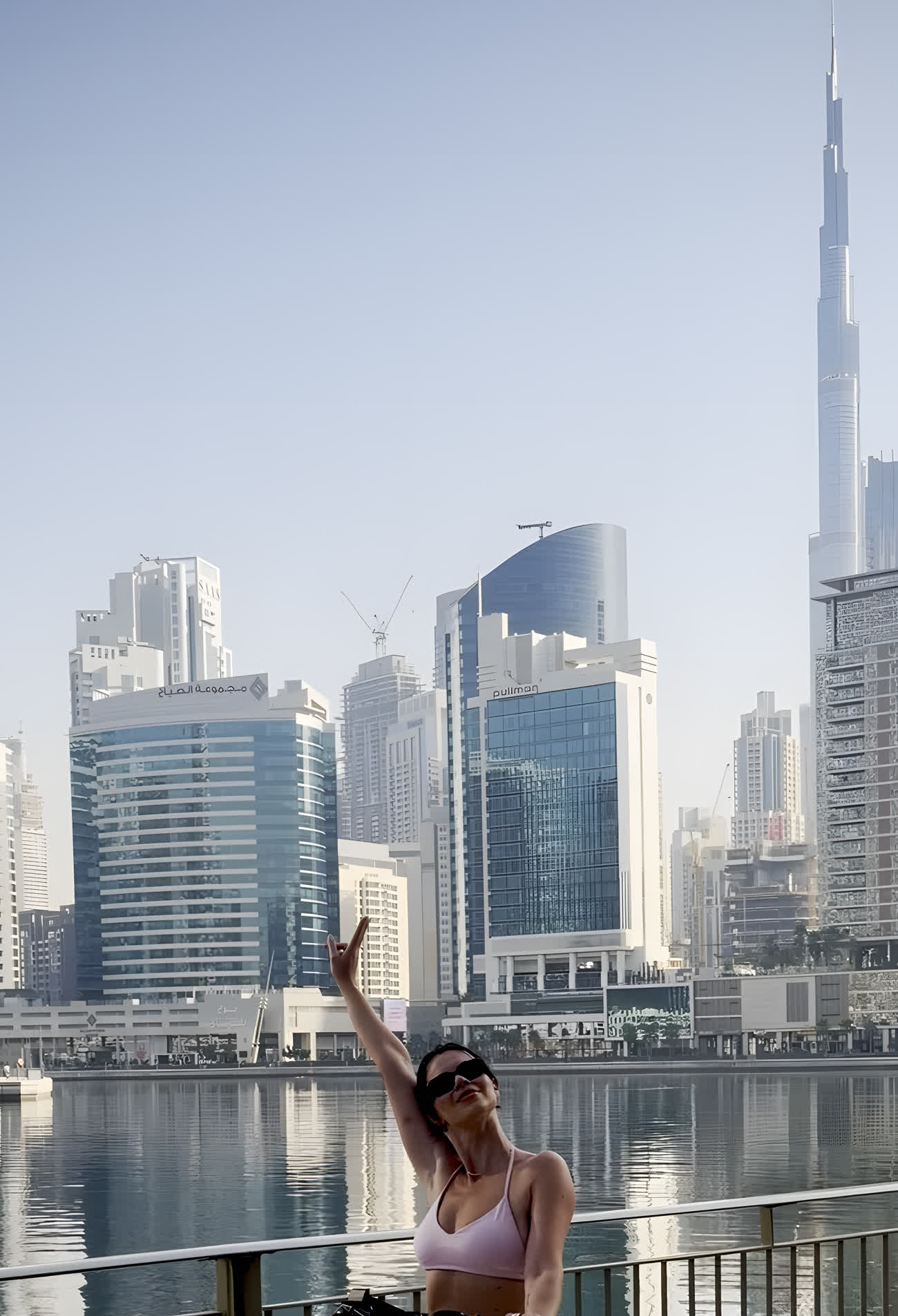 Julita with the Burj Khalifa behind her
